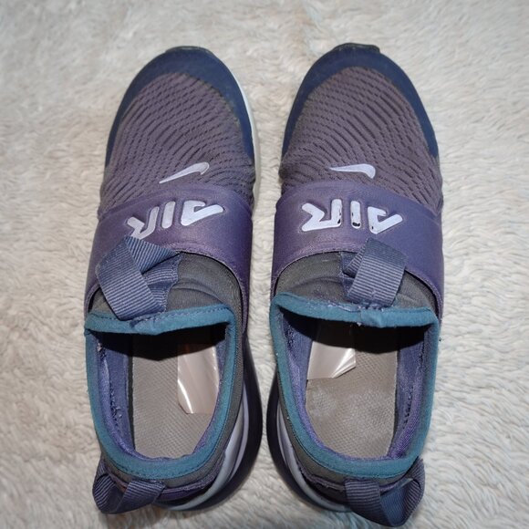 Girls Size 3.5 Nike Air Max 270 Extreme (Grade School) - Blue / Purple Shoes - Picture 4 of 7